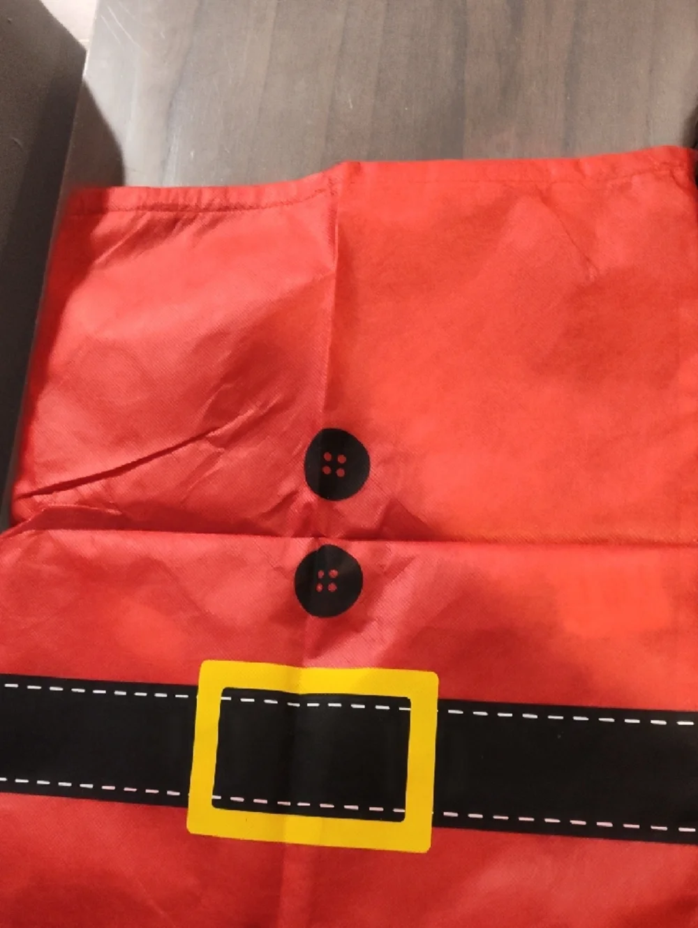 thirty-one Red Holiday Tote with Black Accents and Yellow Buckle